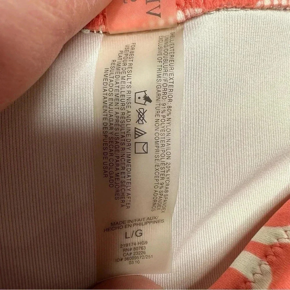 Victoria’s Secret Swim Bottoms Bikini Tie Sides Circles Peach & White Size Large - Picture 9 of 16